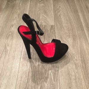 Black Velvet 6" Stilettos size 8.5 worn once